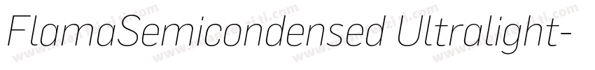 FlamaSemicondensed Ultralight字体转换